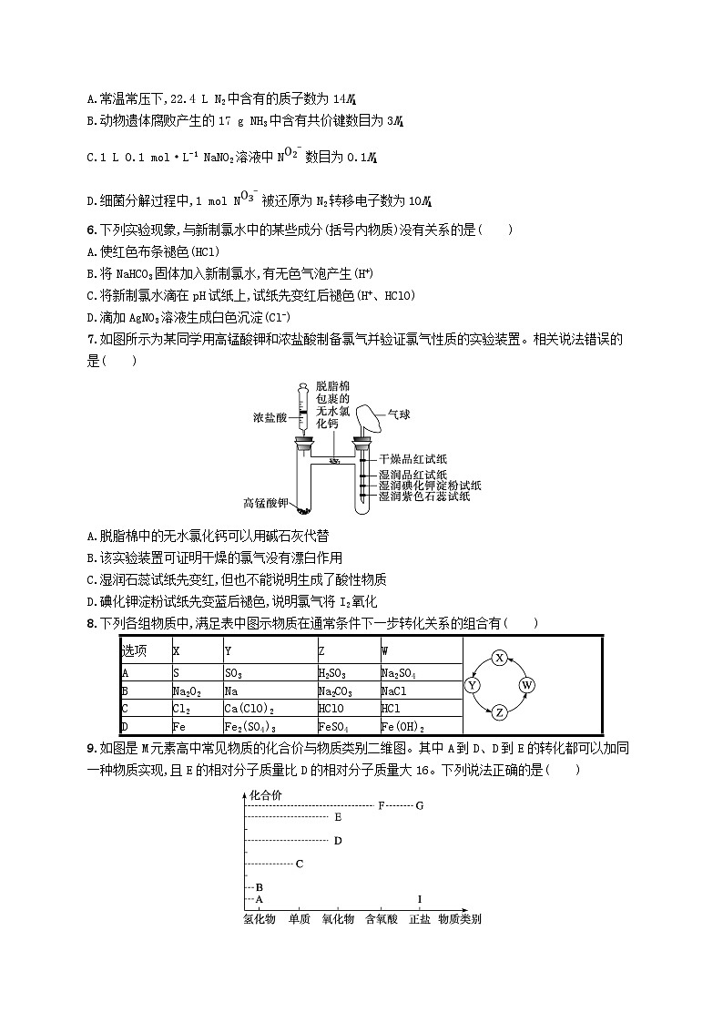 适用于新高考新教材广西专版2025届高考化学一轮总复习章末检测卷4化工生产中的重要非金属元素第2页