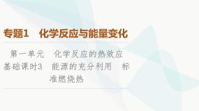 苏教版高中化学选择性必修1化学反应原理专题1第1单元基础课时3能源的充分利用标准燃烧热课件