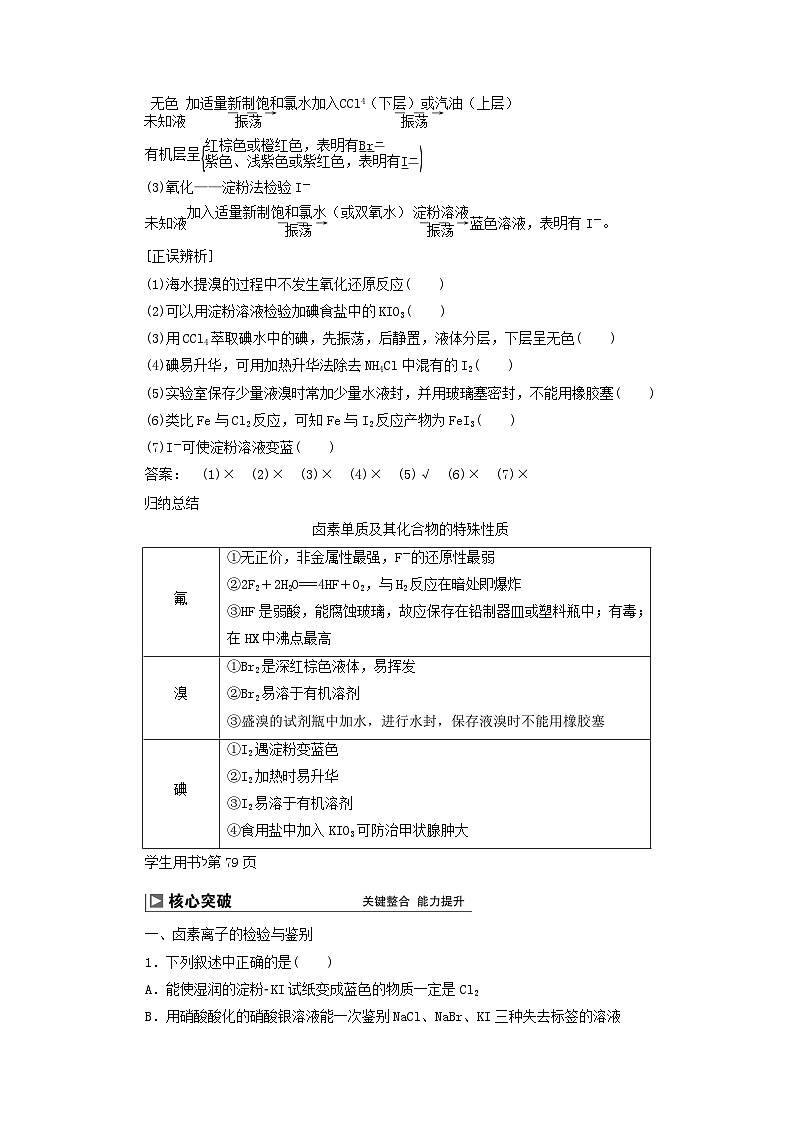2024届高考化学一轮复习练习第四章非金属及其化合物第17讲卤素的性质及提取第2页