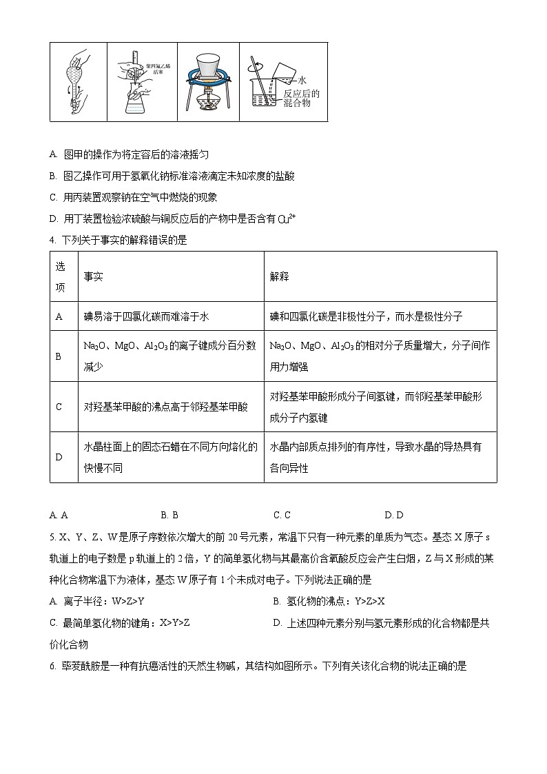 广西南宁市第二中学2024届高三下学期5月月考化学试题(原卷版)第2页