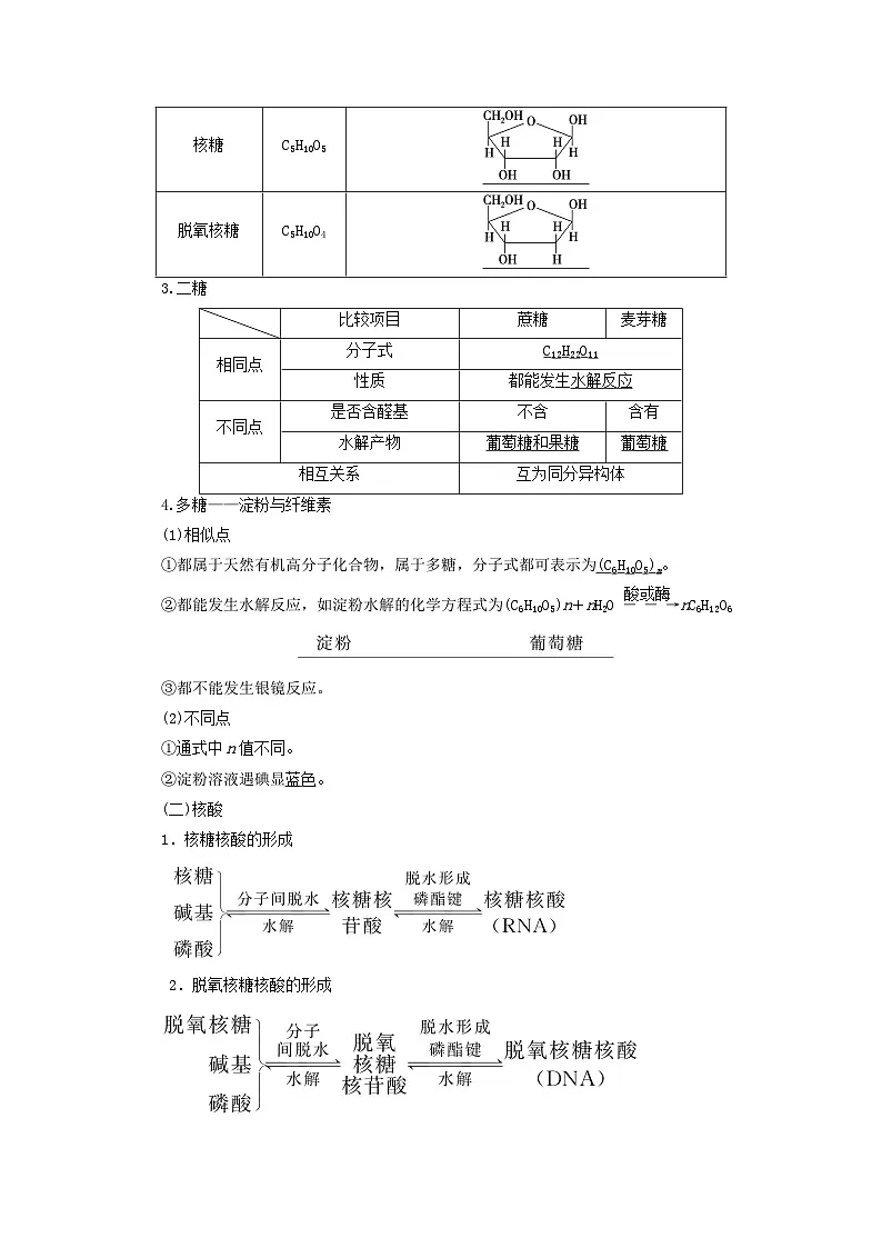 2024届高考化学一轮复习练习第十二章有机化学基础第63讲生命中的基础有机化学物质合成有机高分子第2页