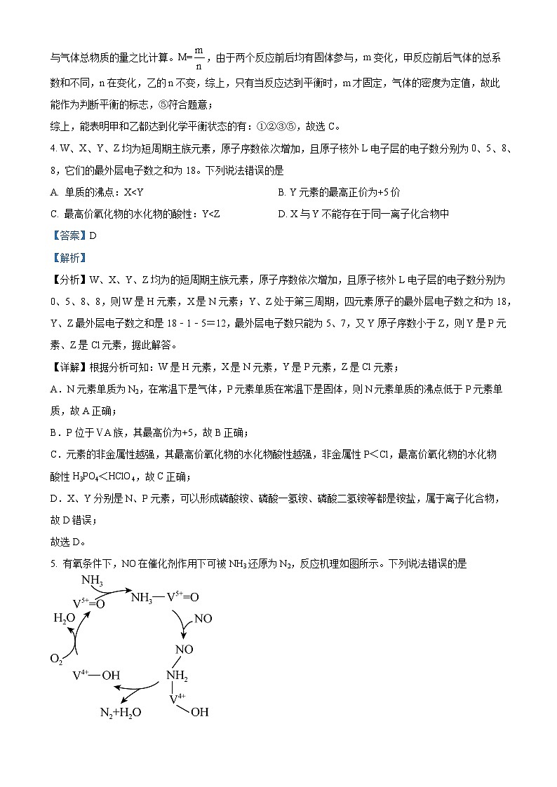 山东省实验中学2023-2024学年高一下学期期中考试化学试题(解析版)第3页