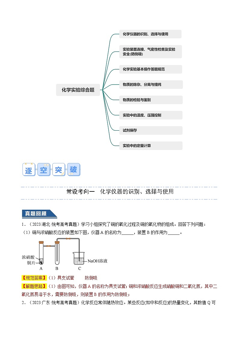 大题02 化学实验综合题(逐空突破)(解析版)第2页