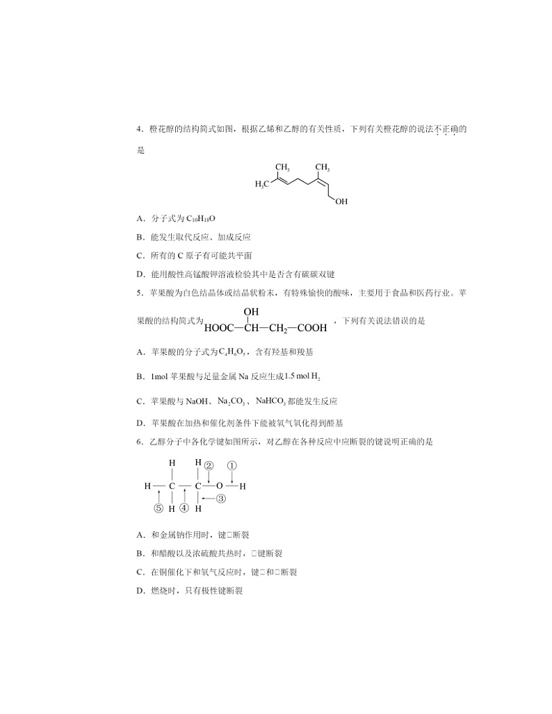 2024北京东直门中学高一下学期5月月考化学(选考)试卷 (无答案)第2页