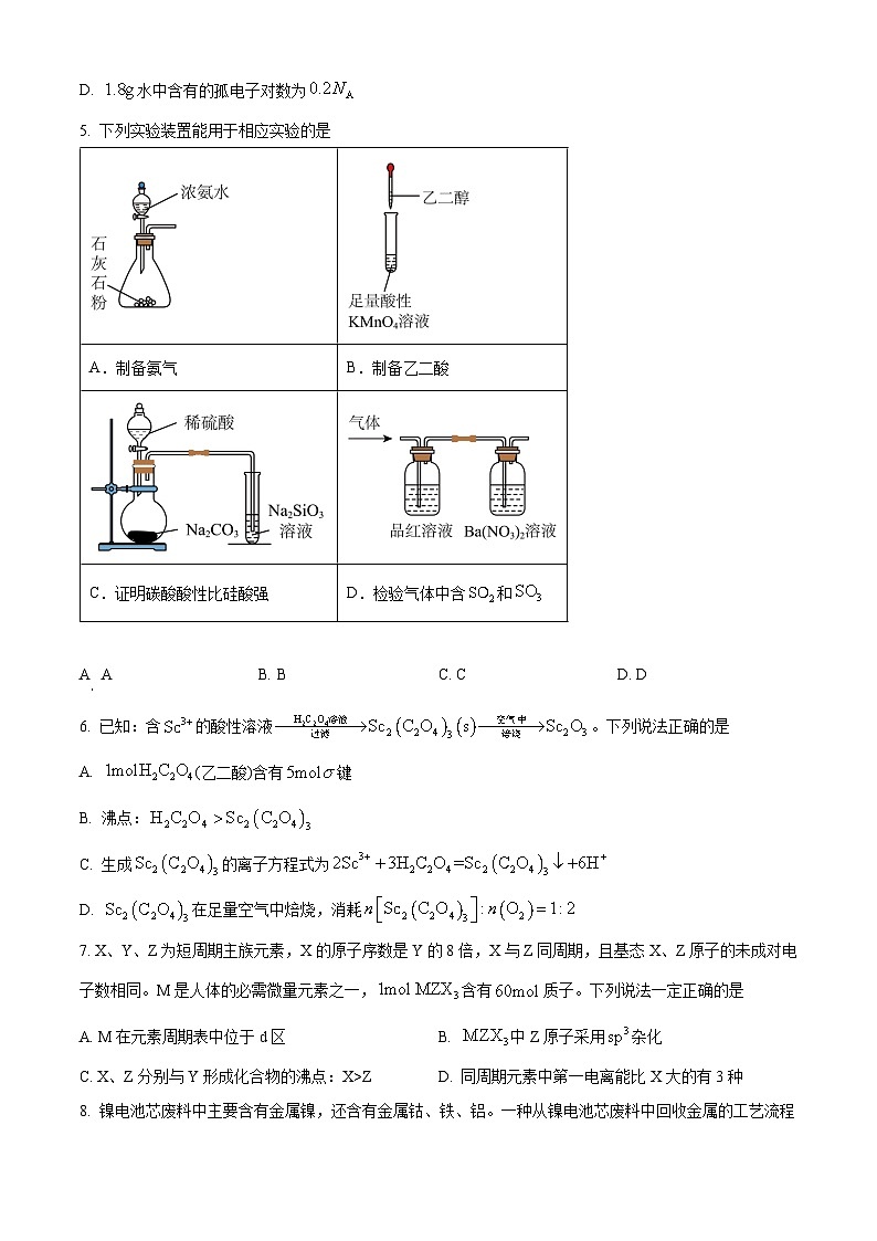 福建省厦门双十中学2024届高三下学期模拟预测化学试题(Word版附解析)02