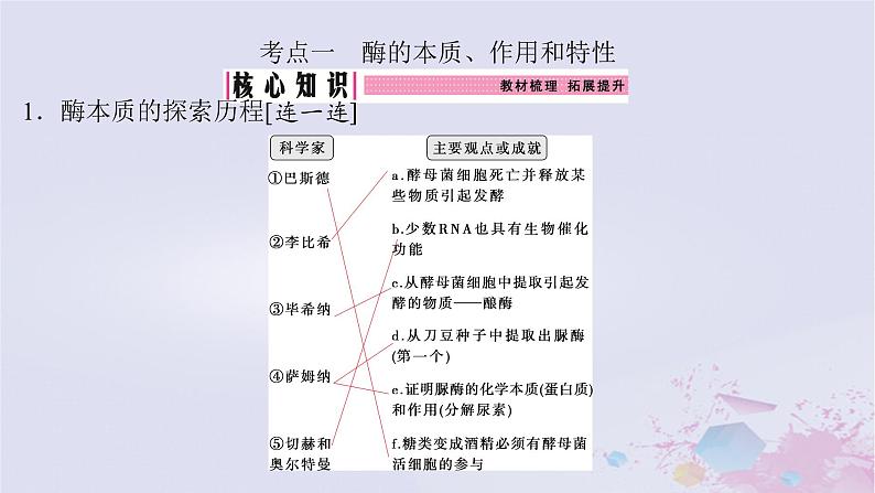 2025届高考生物一轮总复习必修1第三单元细胞的能量供应和利用第8讲降低化学反应活化能的酶课件第4页