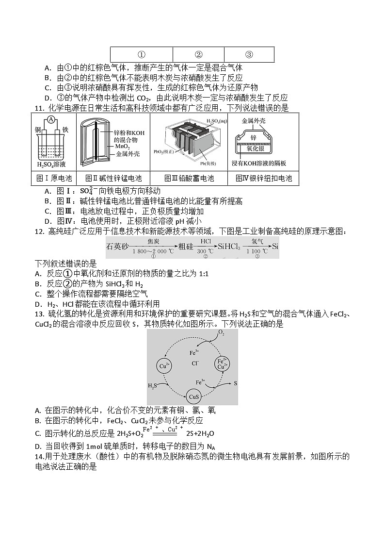 2024辽宁省七校协作体高一下学期5月期中联考试题化学含答案03