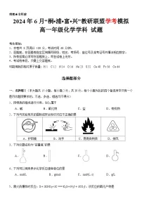 浙江省杭州市“桐浦富兴”教研联盟2023-2024学年高一下学期6月学考模拟考试化学试题(Word版附答案)