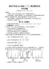 2024遂寧射洪中學(xué)高二下學(xué)期期末模擬化學(xué)試題含答案