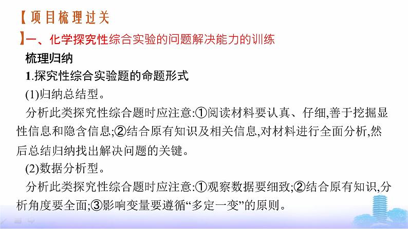 人教版高考化学一轮复习必修模块微项目1化学综合实验的问题解决能力集训课件第2页