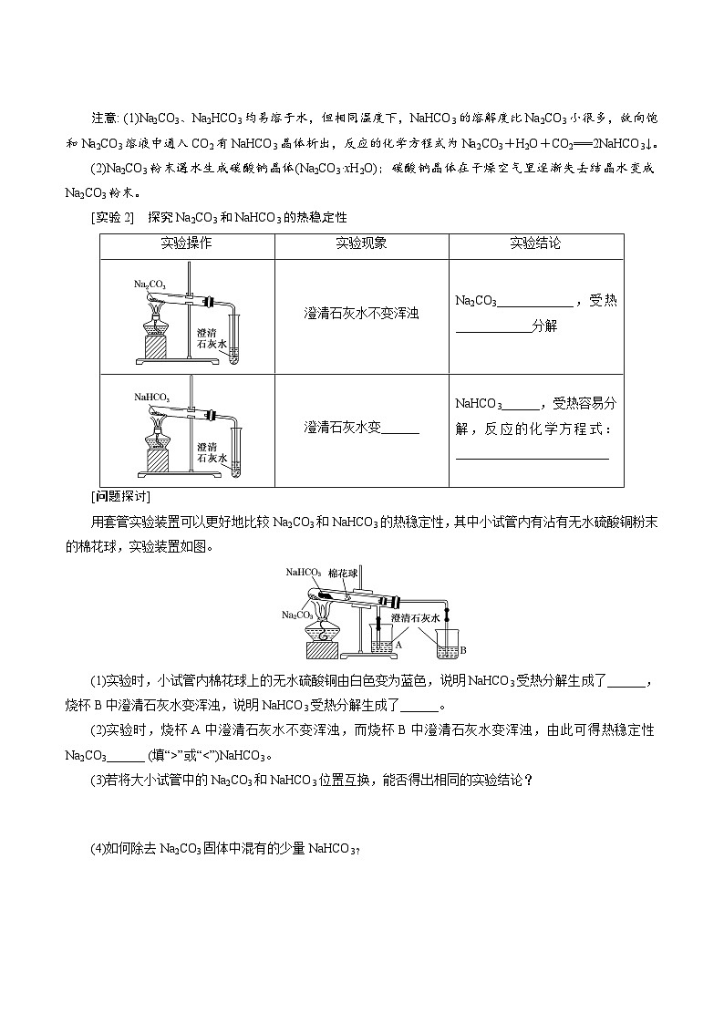 第11课 碳酸钠和碳酸氢钠 焰色试验(讲义)-2024年新高一化学暑假学习提升计划02