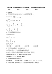 寧夏石嘴山市平羅中學(xué)2023-2024學(xué)年高二上學(xué)期期末考試化學(xué)試卷(含答案)