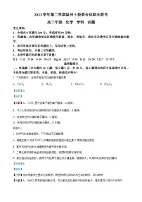浙江省温州市十校联合体2023-2024学年高二下学期期末联考化学试卷（Word版附解析）