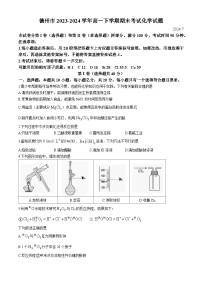 山东省德州市2023-2024学年高一下学期期末考试化学试题（含答案）