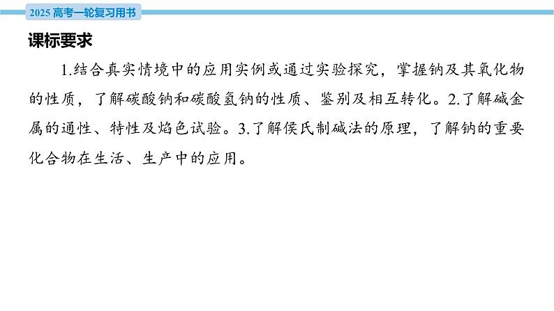 第7讲 钠及其化合物 课件—2025届高考化学大一轮复习第4页
