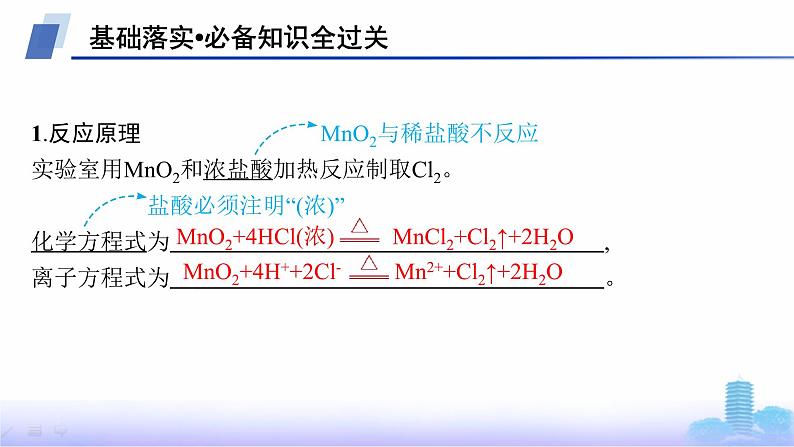 人教版高中化学必修第一册第2章海水中的重要元素——钠和氯第2节第2课时氯气的实验室制法氯离子的检验课件第5页