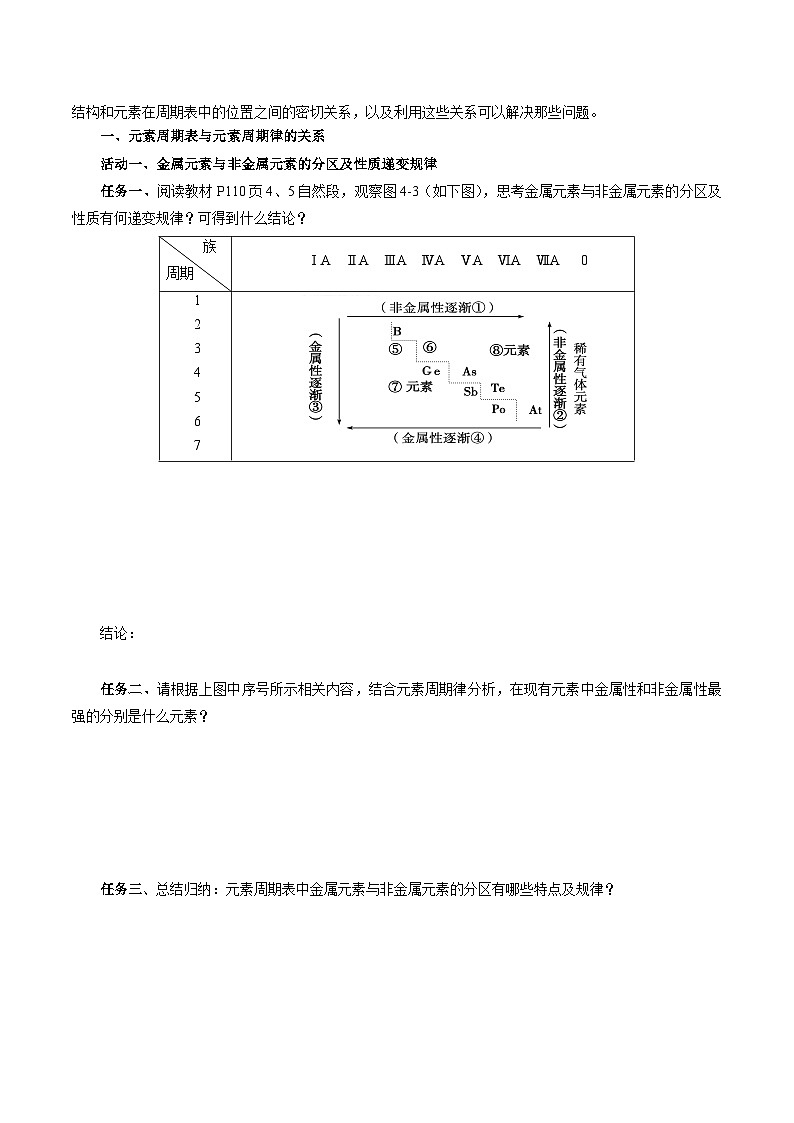 人教版(2019)高中化学必修一4.2.2 《元素周期表和元素周期律的应用》导学案(原卷版)02
