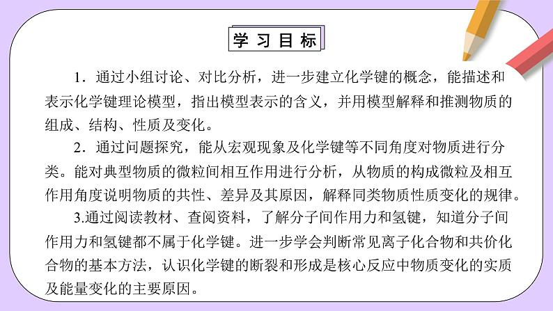 人教版(2019)高中化学必修一专题2《化学键分子间作用力和氢键》课件03