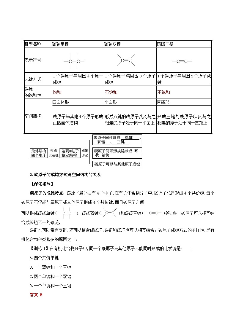 人教版(2019)高中化学选择性必修三1.1.2《有机物的分类》 导学案(解析版)02