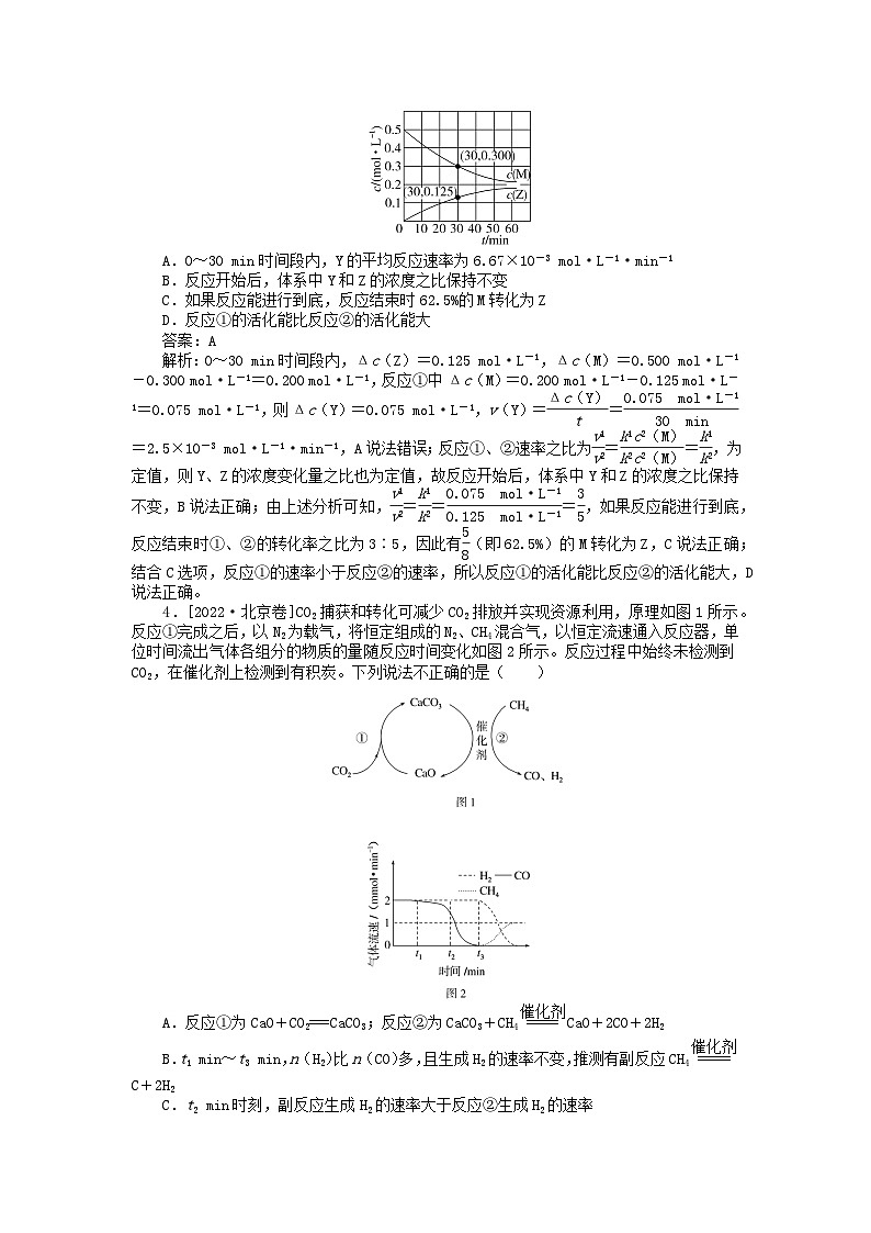 2025版高考化学一轮复习微专题小练习专练39化学反应速率及影响因素02