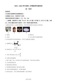 广东东莞2024年高一下学期7月期末质检化学试题+答案