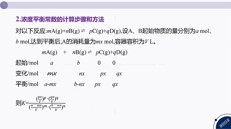 课件 高考化学一轮复习第八单元 化学反应速率与化学平衡 发展素养(十三) 平衡思想——化学平衡常数K、Kp的计算05