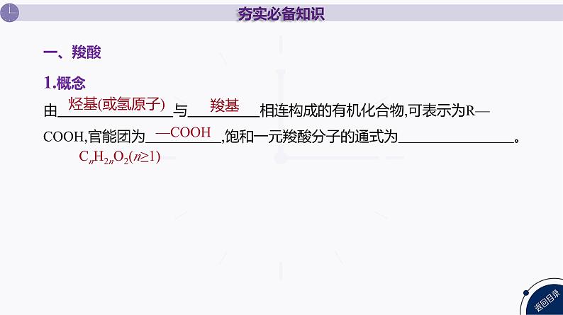 课件 高考化学一轮复习第十单元 有机化合物 第42讲 烃的衍生物(二) 羧酸 羧酸衍生物第5页