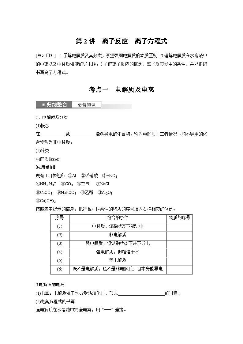 第1章 第2讲 离子反应 离子方程式第1页