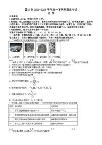 广东省肇庆市2023-2024学年高一下学期期末考试 化学试题 Word版含答案