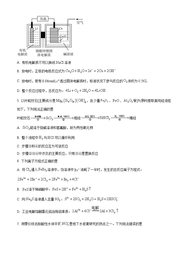 安徽省皖中名校联盟合肥市第八中学2023-2024学年高一下期末考试化学试卷(Word版附解析)第2页