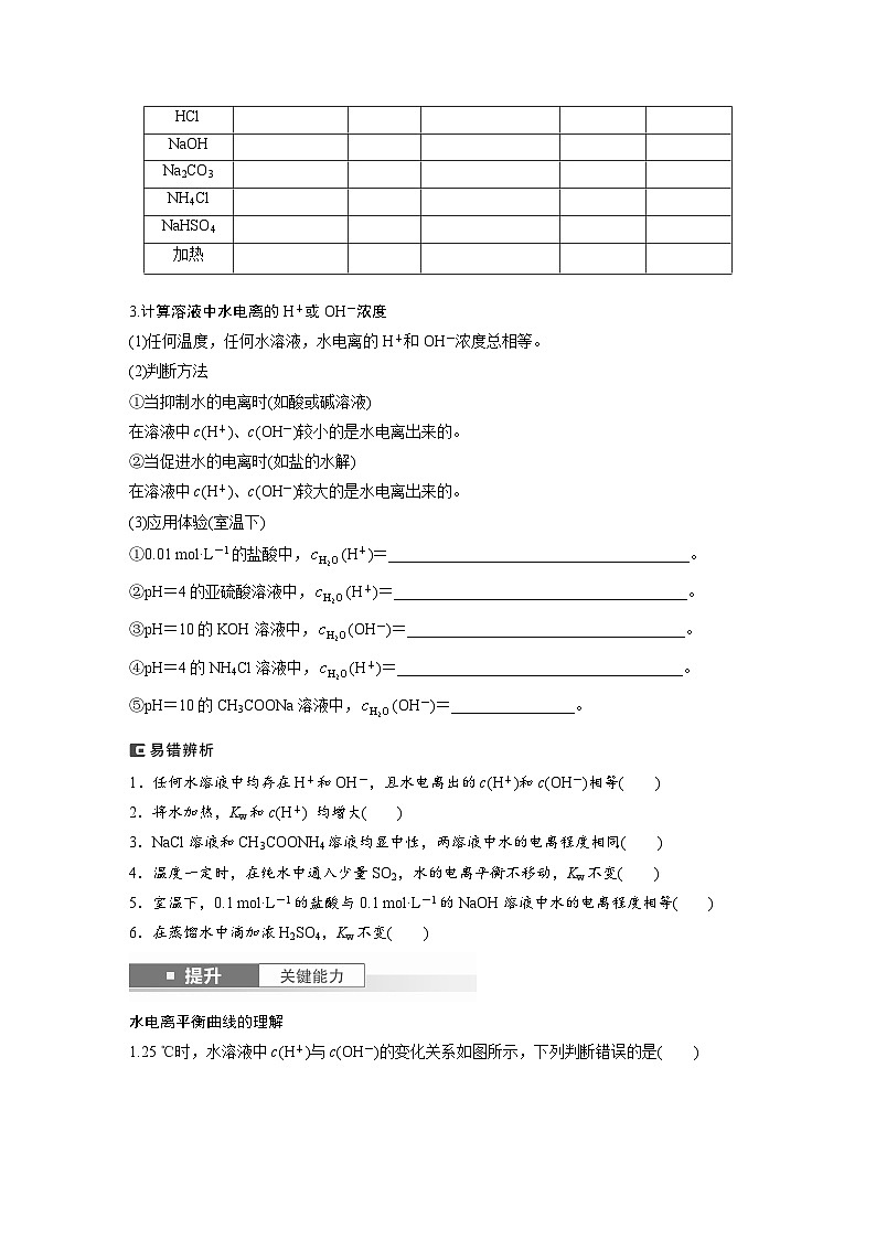 2025年高考化学大一轮大单元四 第十二章 第52讲 水的电离和溶液的pH(课件+讲义+练习)02