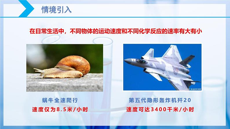 【核心素养目标】人教版 化学选择性必修一 2.1 化学反应速率(第1课时 化学反应速率)课件第3页