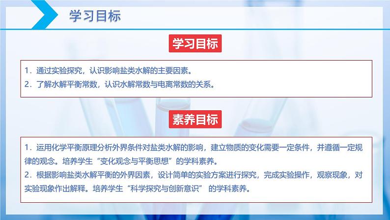 【核心素养目标】人教版 化学选择性必修一 3.3 盐类的水解(第2课时 影响盐类水解的因素)课件02