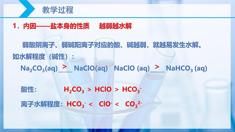 【核心素养目标】人教版 化学选择性必修一 3.3 盐类的水解(第2课时 影响盐类水解的因素)课件05