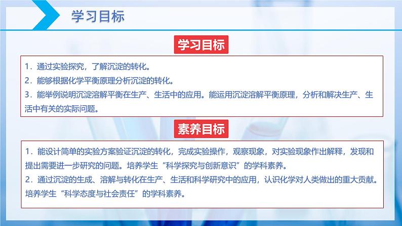 【核心素养目标】人教版 化学选择性必修一 3.4 沉淀溶解平衡(第3课时 沉淀溶解平衡的应用(2)沉淀转化)课件02