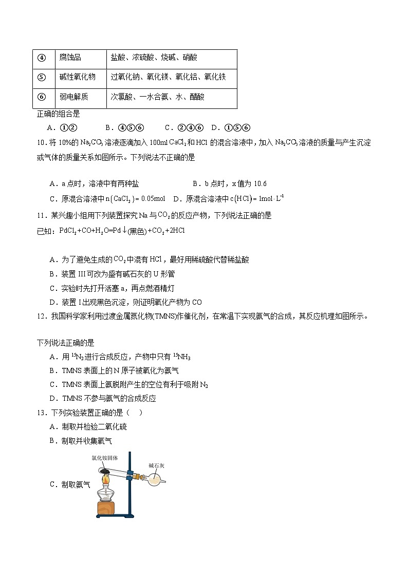 【开学考】2024年秋季高一上学期入学分班考试模拟卷化学(苏州专用)(范围:初中复习)03