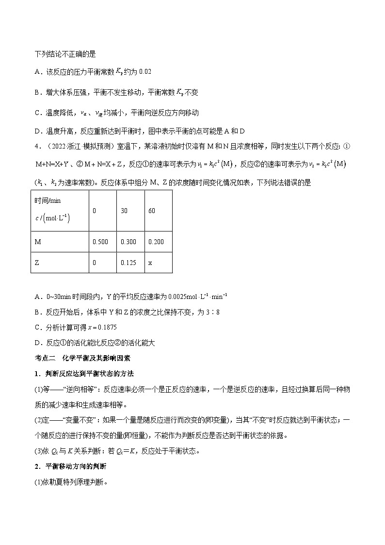 高考化学二轮复习核心考点逐项突破专题一0二化学反应速率与化学平衡(专讲)(原卷版+解析)03