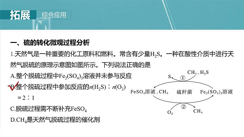 大单元二 第五章 第21讲 硫及其化合物的相互转化-2025年高考化学大一轮复习(人教版)【配套PPT课件】第6页
