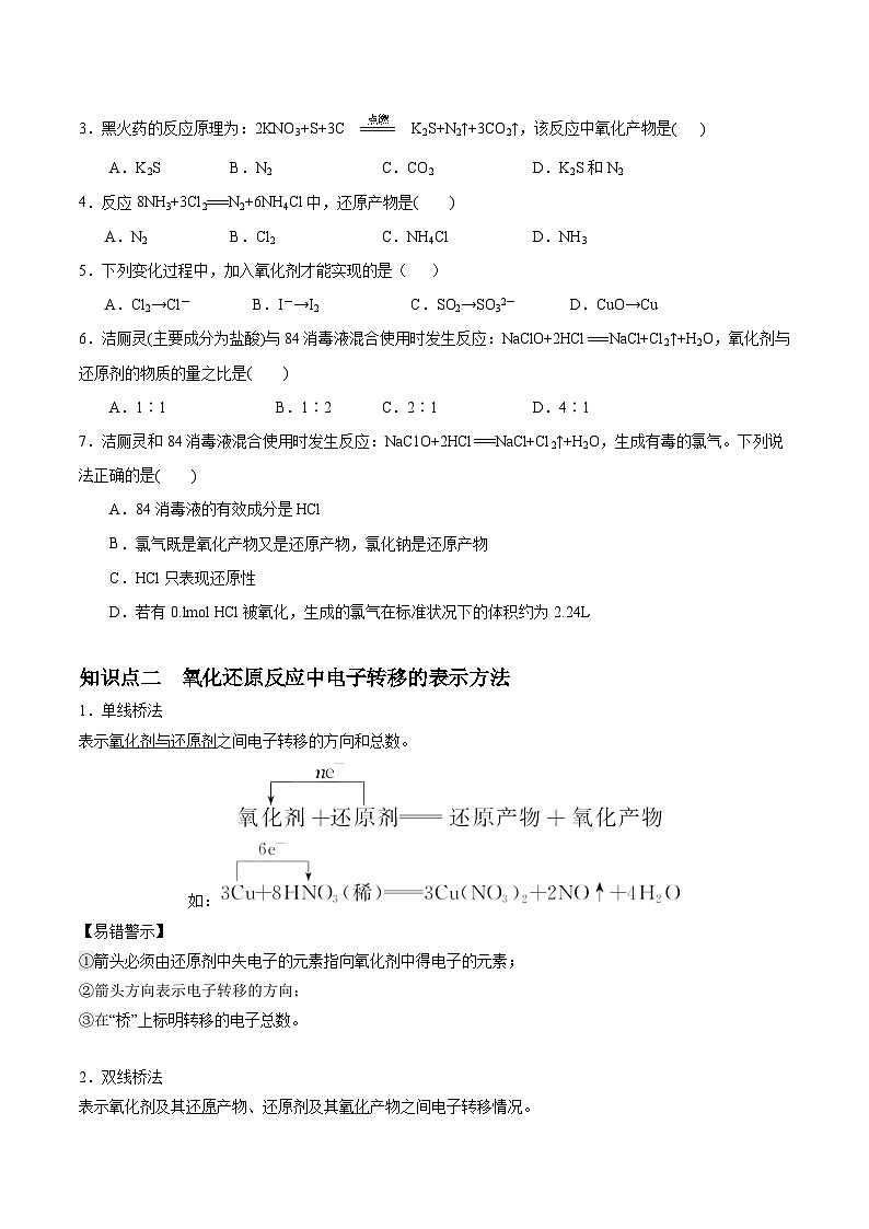 专题3 氧化还原反应-高中化学学业水平考试学考复习专题(广东专用)02