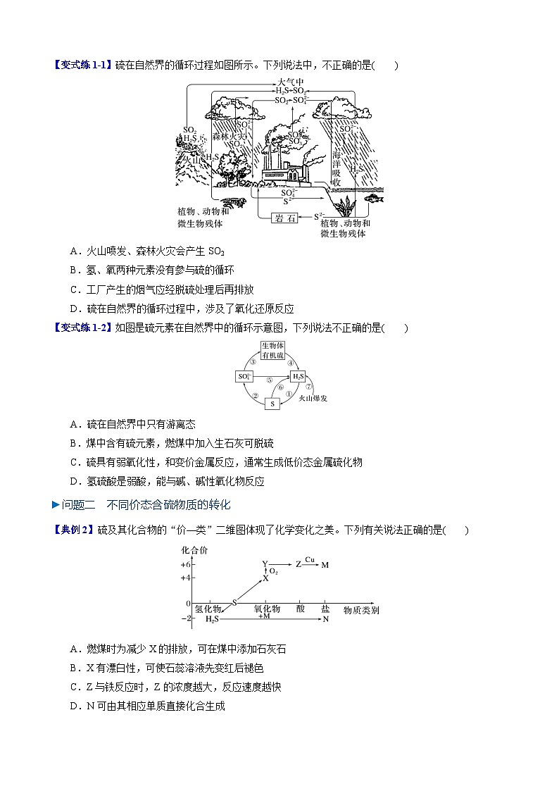 第03讲 5.3不同价态含硫物质的转化(学生版)-2024年高中化学同步精品讲义(必修二)第3页