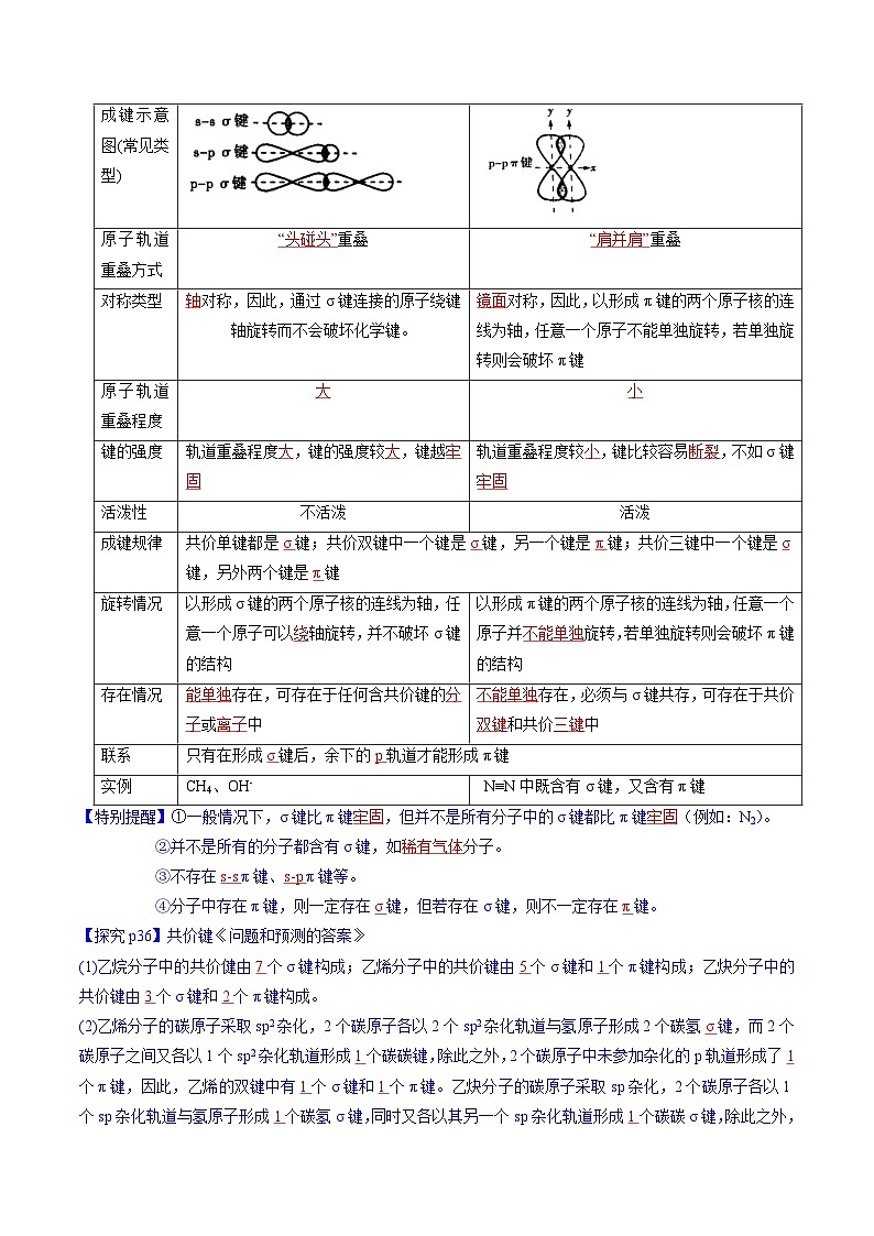 第05讲 2.1共价键(教师版)-2024年高中化学同步精品讲义(选择性必修二)第2页
