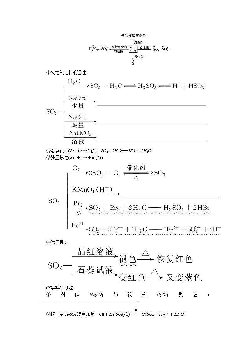 2025届高中化学全程复习学案全套19硫及其氧化物第3页