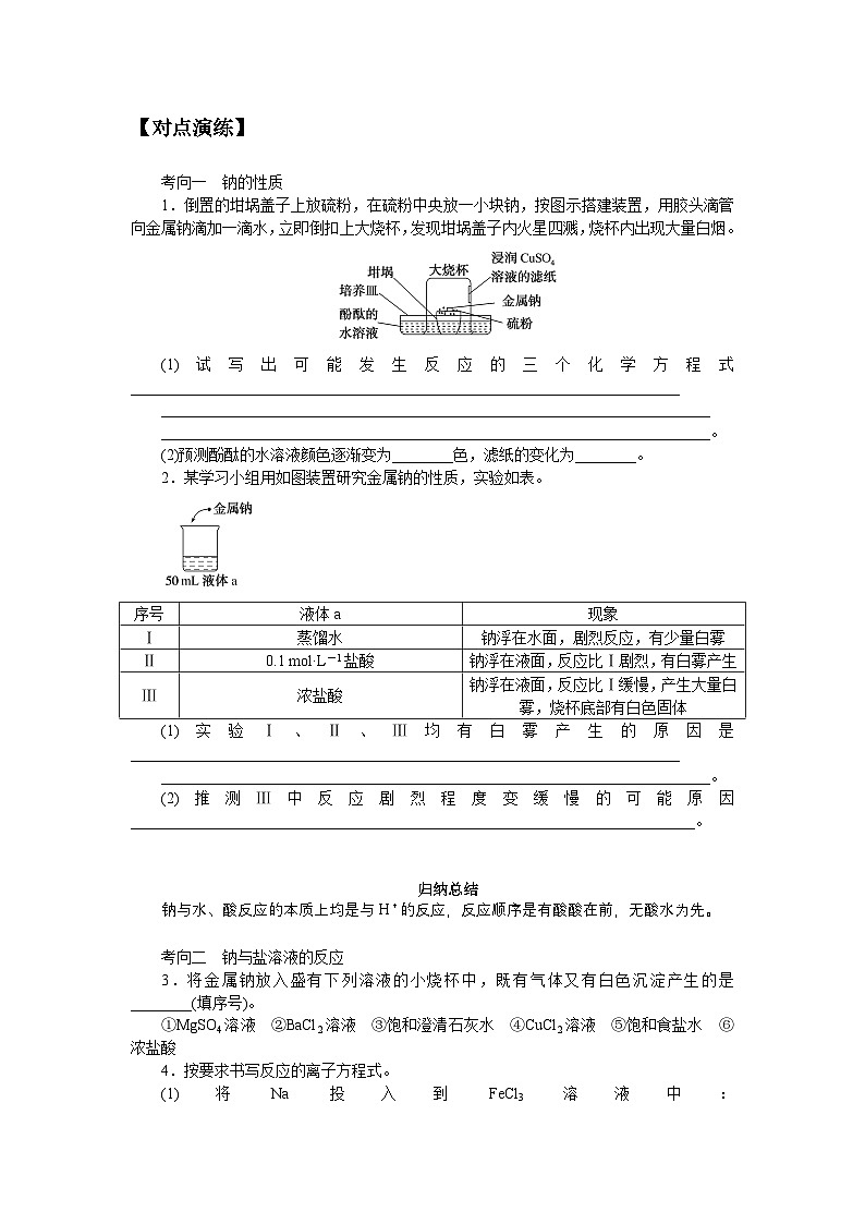 2025届高中化学全程复习学案全套10钠及其氧化物第3页