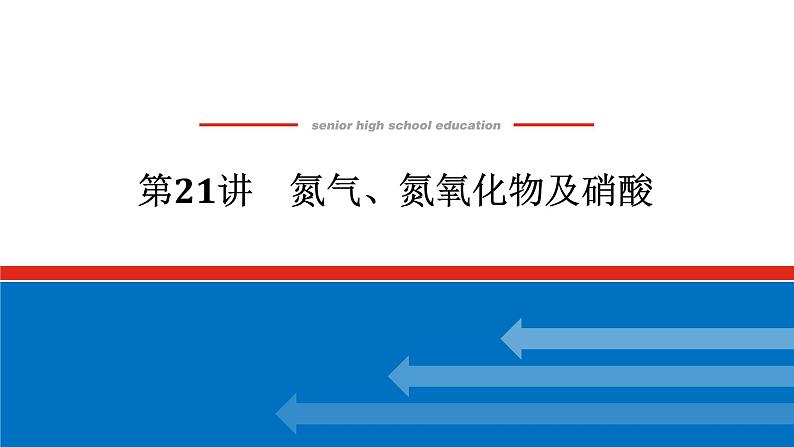 2025届高中化学全程复习构想课件全套21氮气、氮氧化物及硝酸第1页