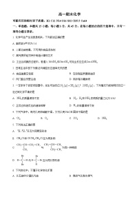 吉林省通化市梅河口市第五中学2023-2024学年高一下学期7月期末考试化学试题（Word版附解析）