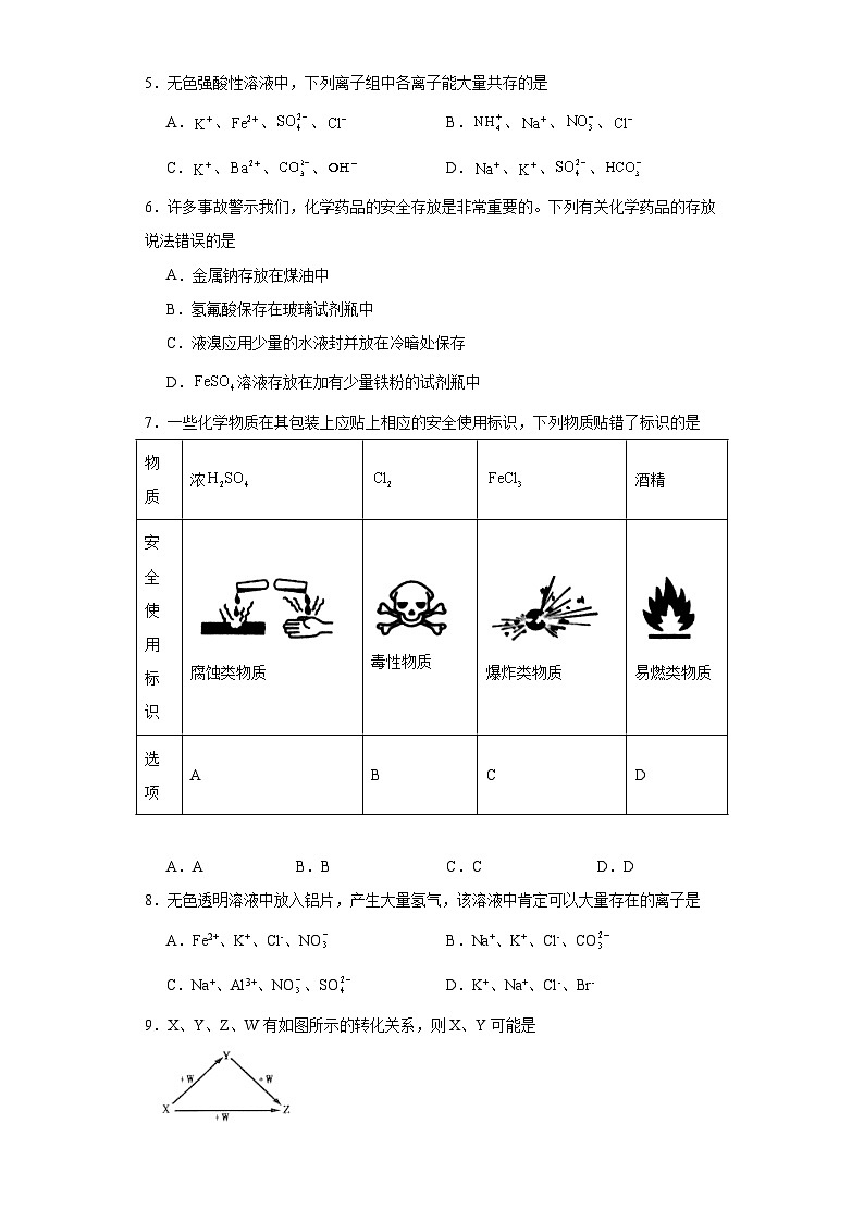 第三章 铁 金属材料 测试卷 高中化学人教版(2019)必修第一册第2页