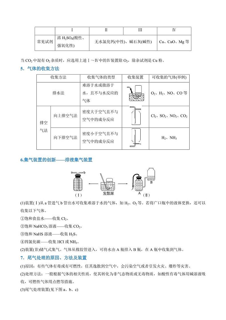 第25讲 常见气体的实验室制备、净化和收集-2025年高考化学大一轮复习卓越讲义(教师版)第3页
