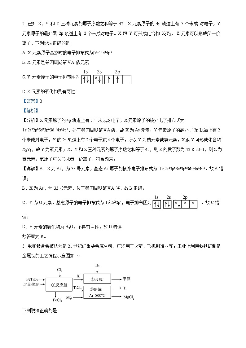 湖南省长沙市望城区第六中学2024-2025学年高三上学期入学考试化学试题(解析版)第2页