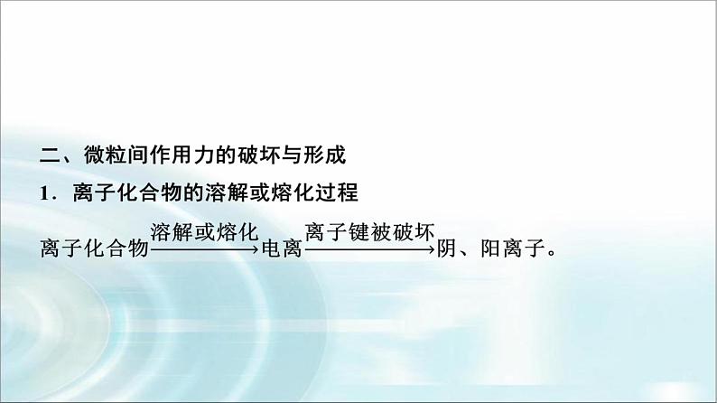 苏教版高中化学必修第一册专题五第二单元能力课时六微粒间作用力及物质变化课件06