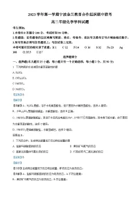 浙江省宁波市金兰教育合作组织2023-2024学年高二上学期期中联考化学试题（Word版附解析）